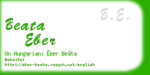 beata eber business card